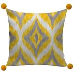 Coussin décoratif Mattala Tissu - Jaune / Gris clair