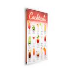 Bild Cocktails Rot - Weiß - Holzwerkstoff - Papier - 60 x 90 x 2 cm