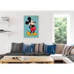 Afbeelding Mickey Mouse Zwart - Blauw - Plaatmateriaal - Papier - 60 x 90 x 2 cm