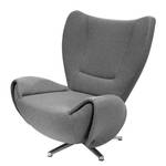 Fauteuil pivotant Tom Tissu jaune moutarde - Gris