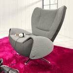 Fauteuil design Tom Tissu jaune moutarde / Gris marron - Marron gris