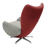 Designersessel Tom Webstoff Grau / Rot