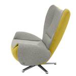 Fauteuil design Tom Tissu jaune moutarde / Gris marron - Gris / Jaune moutarde