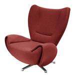 Fauteuil pivotant Tom Tissu jaune moutarde - Rouge