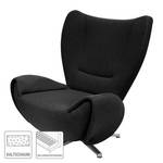 Fauteuil pivotant Tom Tissu jaune moutarde - Noir