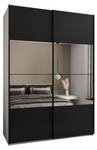 Armoire Lux 4 Noir - Blanc - Largeur : 180 cm