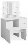 Coiffeuse Ruben Little 34400 Blanc - Bois manufacturé - 100 x 142 x 42 cm