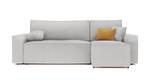 Ecksofa Paris Grau - Holz teilmassiv - 244 x 83 x 145 cm