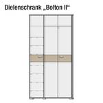 Dielenschrank Bolton II Weiß/Eiche massiv