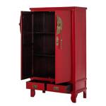 Dielenschrank China Town Mango teilmassiv - Rot