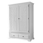 Armoire de vestibule Lyon Pin massif - Lasure blanche