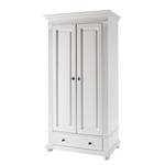 Armoire de vestibule Nolan IV Pin noueux massif - Lasure blanche