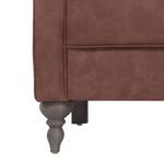 Canapé Cosimo I (3 places) Microfibre marron - Gris