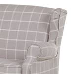 Diningsofa Cosimo II (3-Sitzer) Webstoff Grau kariert - Grau