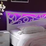 Tweepersoonsbed Ambrosia hoogglans wit - 160 x 200cm - Met verlichting