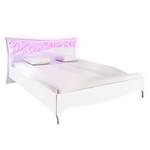 Tweepersoonsbed Ambrosia hoogglans wit - 180 x 200cm - Met verlichting