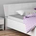 Tweepersoonsbed Argy parelwit/hoogglans wit - 140 x 190cm