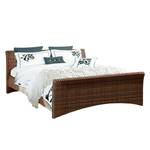 Doppelbett Bryne Rattan - Braun - 180 x 200cm