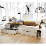 Lit double KiYDOO smart I Blanc alpin - 180 x 200cm