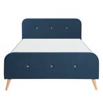 Gestoffeerd bed Klink geweven stof - Donkerblauw - 180 x 200cm