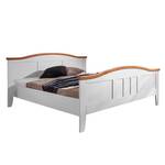 Lit double Livorno II Pin massif - Lasure blanche