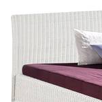 Tweepersoonsbed Osby rotan - Wit - 140 x 200cm