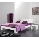 Tweepersoonsbed Perleto hoogglans - Hoogglans wit - 140 x 200cm