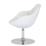 Fauteuil pivotant Apia Blanc - Cuir synthétique Veli : Blanc I