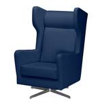 Draaifauteuil Bucoli structuurstof - Donkerblauw