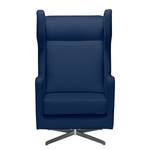 Fauteuil pivotant Bucoli Tissu structuré - Bleu foncé