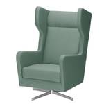 Draaifauteuil Bucoli geweven stof - Zeegroen