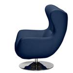 Draaifauteuil Burns geweven stof Donkerblauw