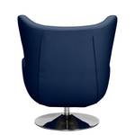 Fauteuil pivotant Burns Tissu - Bleu foncé