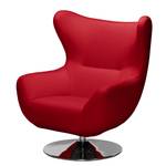 Fauteuil pivotant Burns Tissu - Rouge