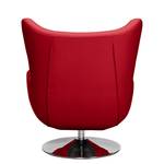 Fauteuil pivotant Burns Tissu - Rouge