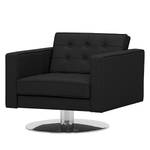 Fauteuil pivotant Chelsea Cuir véritable Cuir véritable Gad : Noir