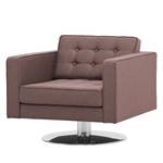 Draaifauteuil Chelsea geweven stof Geweven stof Milan: Grijs-Marron