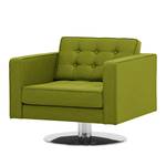 Draaifauteuil Chelsea geweven stof Stof Ramira: Limegroen