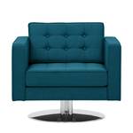 Draaifauteuil Chelsea geweven stof Stof Ramira: Turquoise