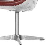 Fauteuil pivotant Gatwick Cuir / Aluminium - Argenté / Marron