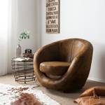 Fauteuil pivotant Marvin Aspect cuir vieilli - Marron