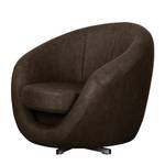 Fauteuil pivotant Marvin Aspect vieux cuir - Marron foncé