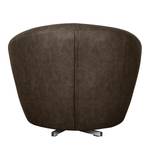 Fauteuil pivotant Marvin Aspect vieux cuir - Marron foncé