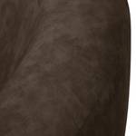 Poltrona girevole Marvin Effetto pelle anticata - Marrone scuro