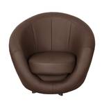 Fauteuil pivotant Marvin Imitation cuir - Marron