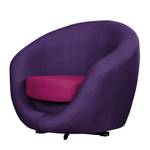 Fauteuil pivotant Marvin Tissu - Aubergine / Rose