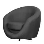 Fauteuil pivotant Marvin Tissu gris foncé