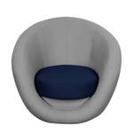 Fauteuil Marvin Tissu - Gris / Bleu foncé