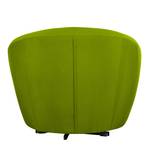 Draaifauteuil Marvin groene geweven stof/donkerbruin