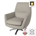 Fauteuil pivotant Oliver I Cuir véritable - Gris